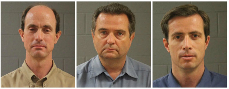 From left: Seth Jeffs, John Wayman and Preston Barlow. Booking photos courtesy of Purgatory Jail via Fox 13.